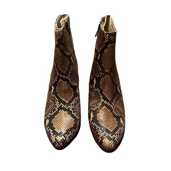 Madewell The Fiona Bootie in Wood Ash Multi Snake Embossed Leather Size 6 - Picture 5 of 8